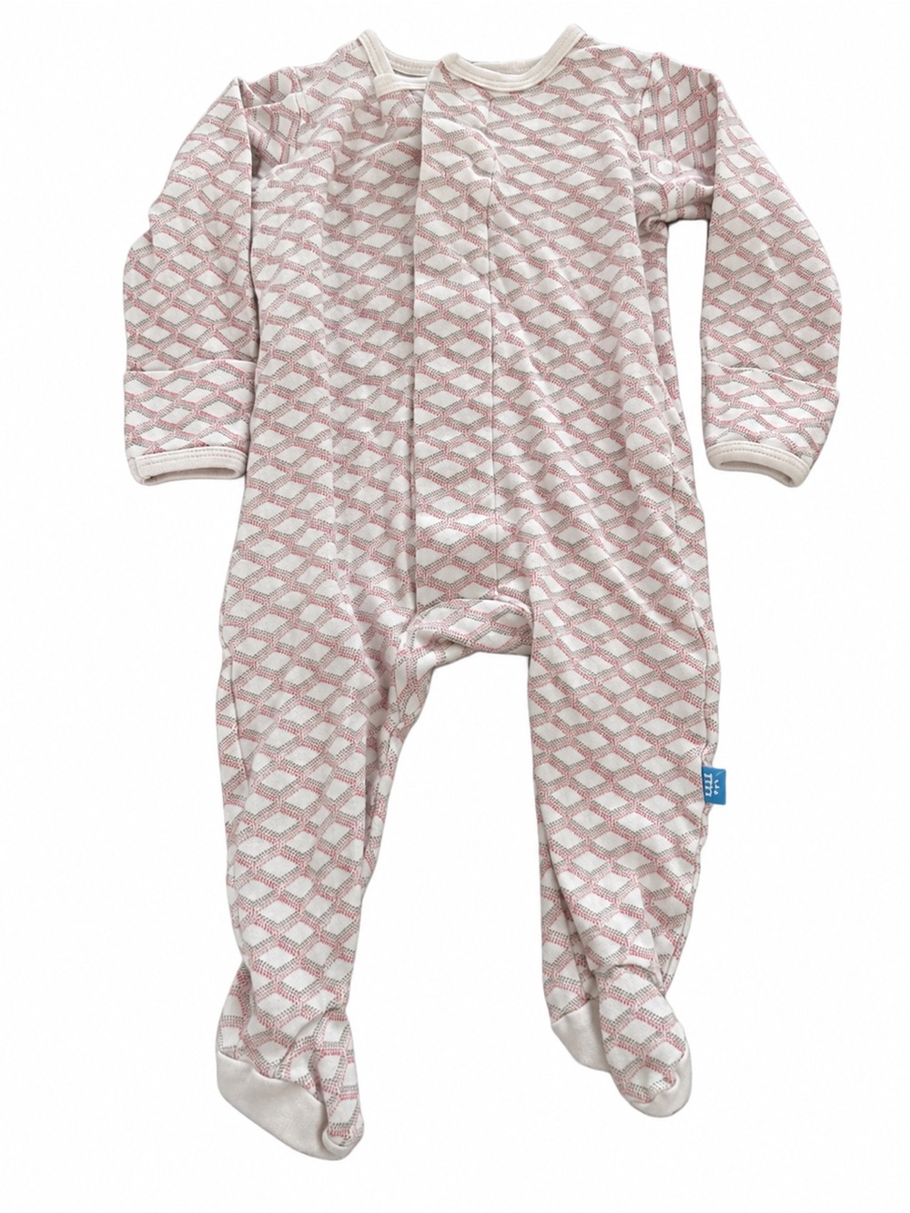 Simply Magnetic Me Pink Geometric Footed Sleeper — 3–6M